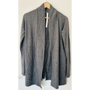 LULULEMON Gray 100% Cashmere Sit In Lotus Wrap Sweater Cardigan Size 4